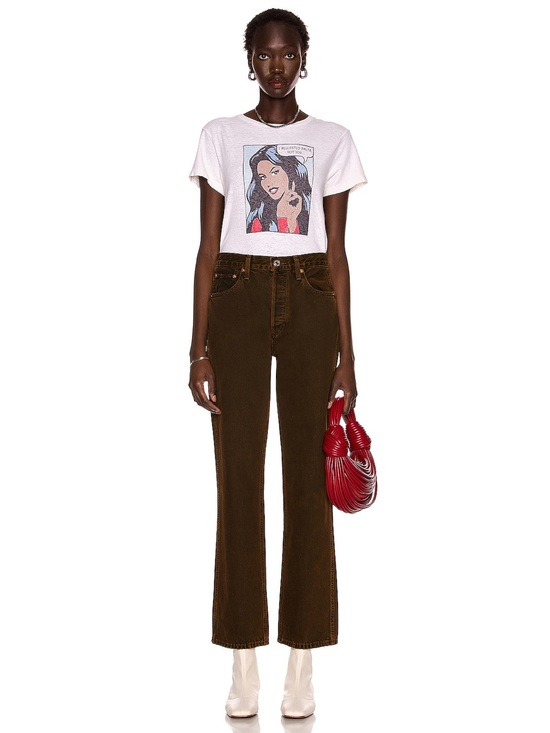 Re/Done Denim - Re/Done terracotta Brown High-Rise relax fit 90s Jean utility boho western 27‎